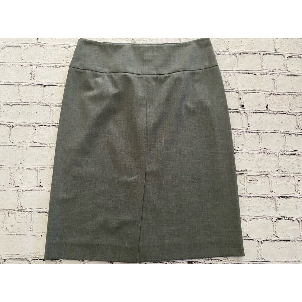 Theory Gray Stretch Wool Spandex Pencil Skirt‎ Size 6 Joanie Style Career EUC - Picture 11 of 16